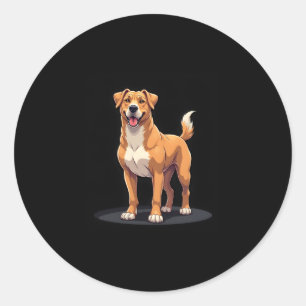 Best life with Dogo Canario Long Sleeve T-Shirt Classic Round Sticker