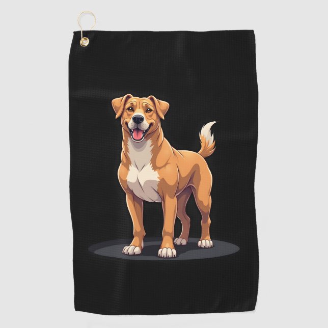 Best life with Dogo Canario Long Sleeve T-Shirt Golf Towel (Front)