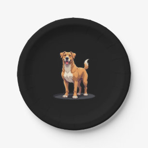Best life with Dogo Canario Long Sleeve T-Shirt Paper Plate