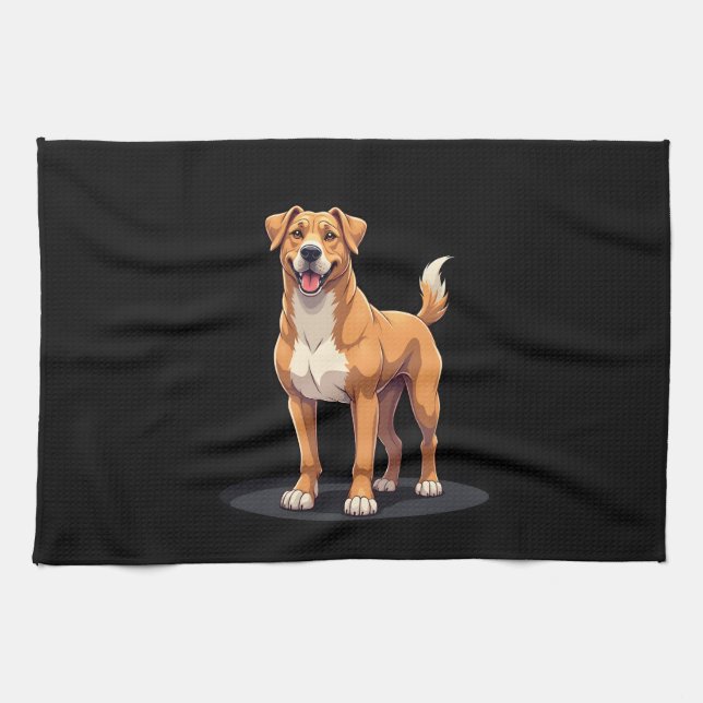 Best life with Dogo Canario Long Sleeve T-Shirt Tea Towel (Horizontal)