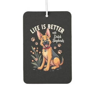 Best life with Dutch Shepherd Tank Top Car Air Freshener