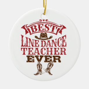 Best Line Dance Teacher Ever Ceramic Tree Decoration