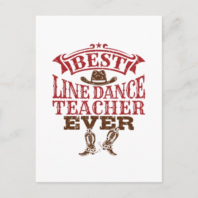 Best Line Dance Teacher Ever Postcard (Front)