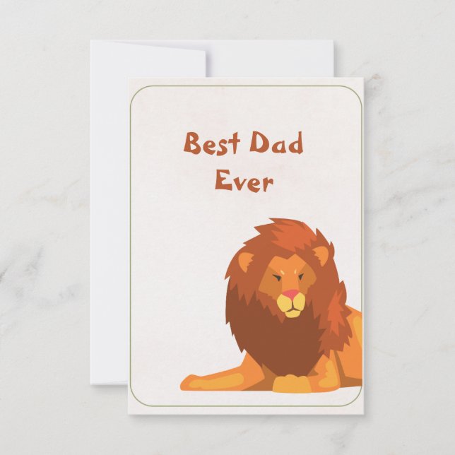 Best Lion Dad Ever | father day card (Front)