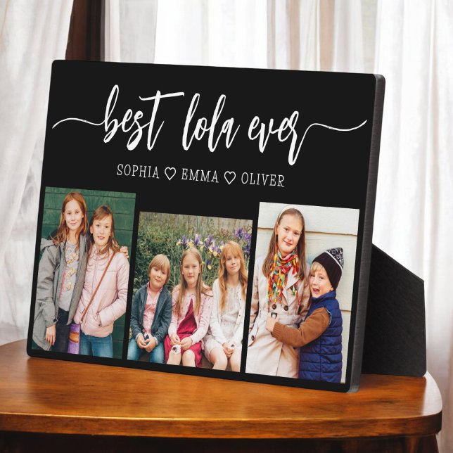 Best Lola Ever - Grandchildren Photo Collage Plaque (Creator Uploaded)