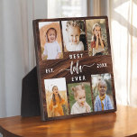 Best Lola Ever Wood Grandchildren Photo Collage Plaque<br><div class="desc">Celebrate the "Best Lola Ever" with this personalised Grandchildren Photo Collage Plaque. This heartfelt gift showcases a beautifully arranged collage of cherished photos capturing special moments, complemented by a loving message. Crafted from high-quality materials with an elegant finish, it's perfect for displaying at home as a cherished keepsake. Ideal for...</div>