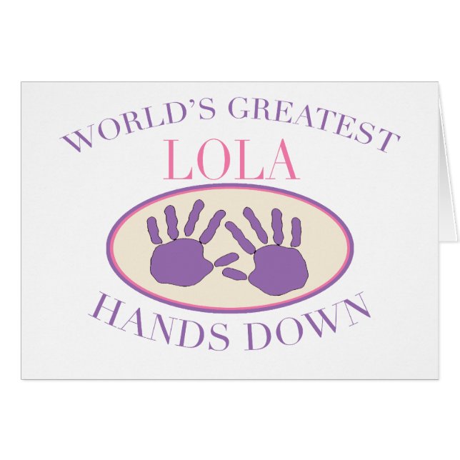 Best Lola Hands Down T-shirt (Front Horizontal)