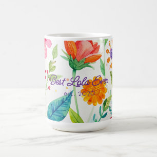 Best Lola Mother's Day Bright Floral  Coffee Mug