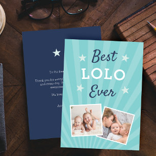 Best Lolo Ever Father's Day Flat Photo Card