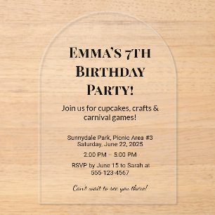 Best Luxury Clear Acrylic Birthday Party  Acrylic Invitations