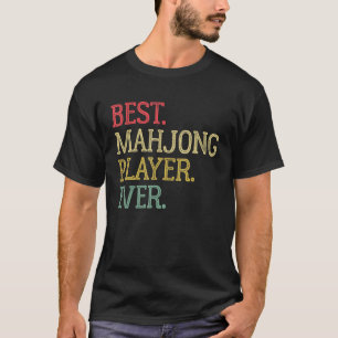 Best Mahjong Player Ever Vintage Mahjong Card Gam T-Shirt