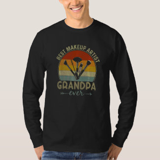 Best Makeup Artist Grandpa Ever Retro Graphic Fath T-Shirt