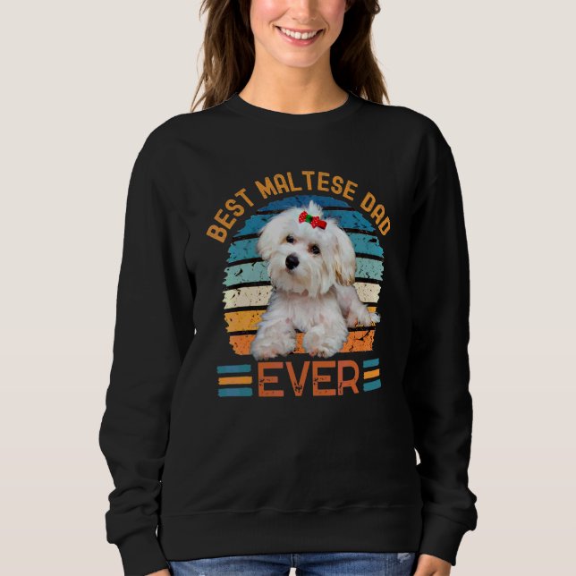 Best Maltese Dad Ever Dog Father's Day Tee (Front)