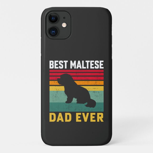 Best Maltese Dad ever, Maltese Dog Dad Case-Mate iPhone Case (Back)