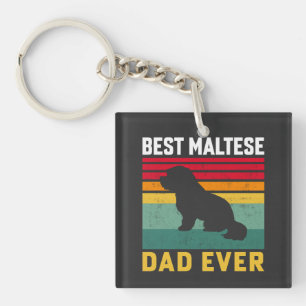 Best Maltese Dad ever, Maltese Dog Dad Key Ring