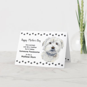 Best Maltese Dog Mum Personalised Mother's Day  Holiday Card