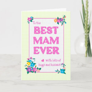  Best Mam Ever Mother's Day Hugs and Kisses Card