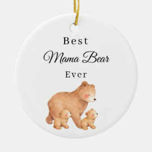 Best Mama Bear Ever Photo Ceramic Tree Decoration