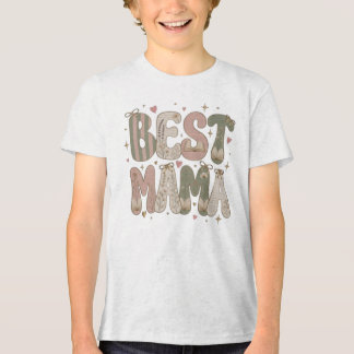 Best Mama Bookish Floral Literary Design Tri-Blend Shirt
