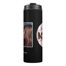 Best Mama Customisable Stripe Circle Photo