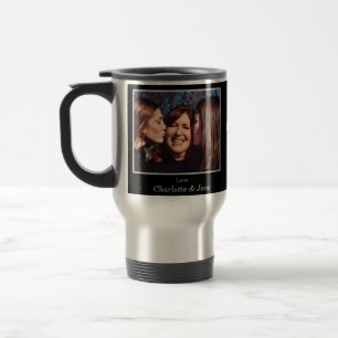 Best Mama Customisable Stripe Circle Photo  Travel Mug