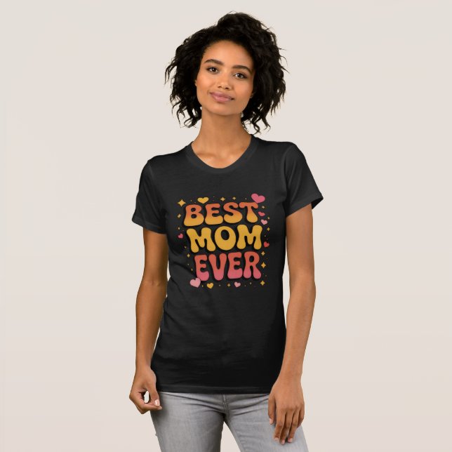 Best Mama Ever Boho Floral T-Shirt (Front Full)