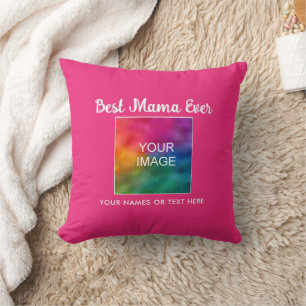 Best Mama Ever Custom Typography Family Template Cushion