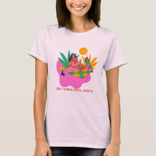 Best Mama Ever Picnic Illustration, Mothers' Day T-Shirt