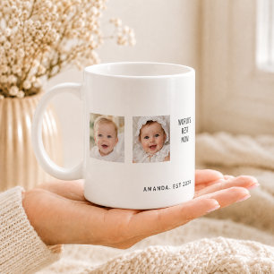 Best mama mother family photo collage kids coffee mug