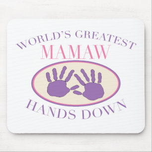 Best Mamaw Hands Down T-shirt Mouse Mat
