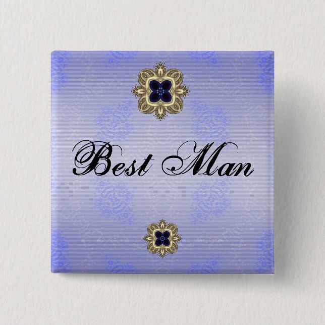 Best Man 15 Cm Square Badge (Front)
