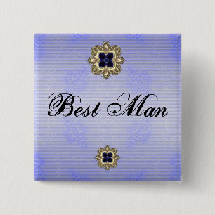 Best Man 15 Cm Square Badge