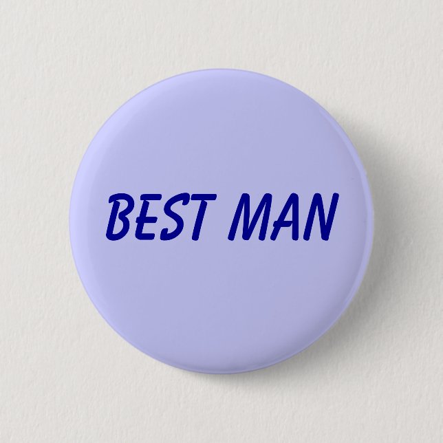Best Man 6 Cm Round Badge (Front)