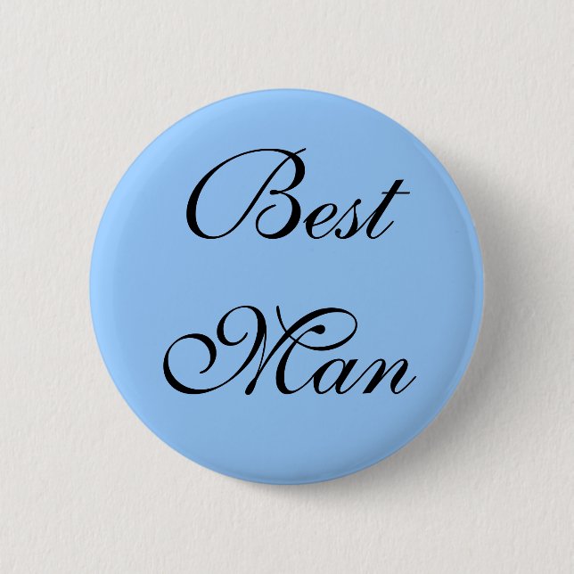 Best Man 6 Cm Round Badge (Front)