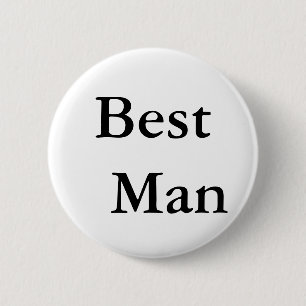 Best Man 6 Cm Round Badge