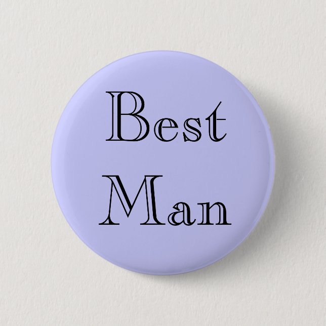 Best Man 6 Cm Round Badge (Front)