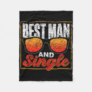 Best Man And Single Team Party Groom Bride Bachelo Fleece Blanket