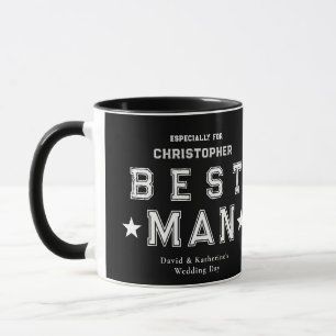 Best Man Appreciation Gift Black Mug
