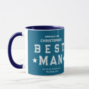 Best Man Appreciation Gift Blue Mug