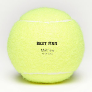 Best man bachelor party add name date simple sdon' tennis balls