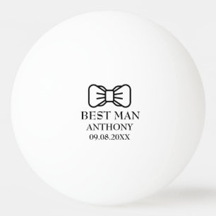 Best Man Bachelor Party Black Modern Wedding Ping Pong Ball