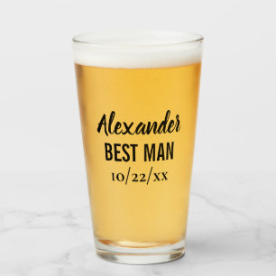 Best Man Bachelor Party Wedding Favour Beer Pint Glass