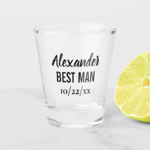 Best Man Bachelor Party Wedding Favour Shot Glass