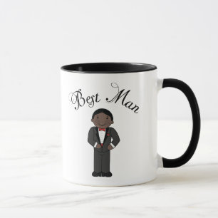 Best Man (Black) Wedding Mug
