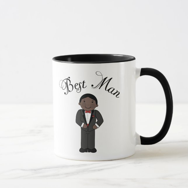 Best Man (Black) Wedding Mug (Right)