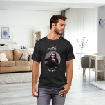 Best Man black white photo bachelor party T-Shirt<br><div class="desc">Personalise and add a photo into the circular frame. Add a name</div>