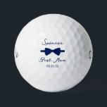 Best Man Blue Bow Tie Golf Balls<br><div class="desc">These golf balls are a great favour for the best man in your wedding. They feature a blue bow tie with the best man's name above it in a modern script font and the words Best Man along with the wedding date below. They'd be great for a bachelor party or...</div>