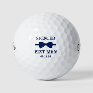 Best Man Blue Bow Tie Golf Balls