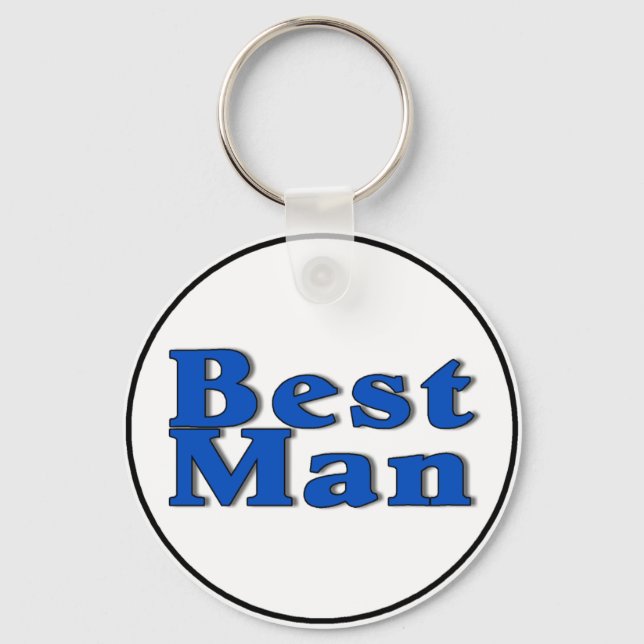 Best Man (Blue) Key Ring (Front)