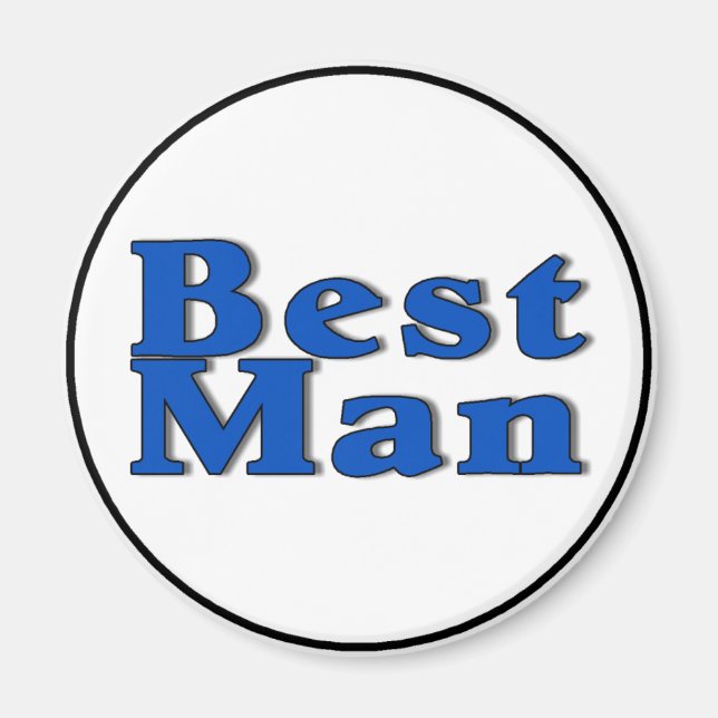 Best Man (Blue) Magnet (Front)